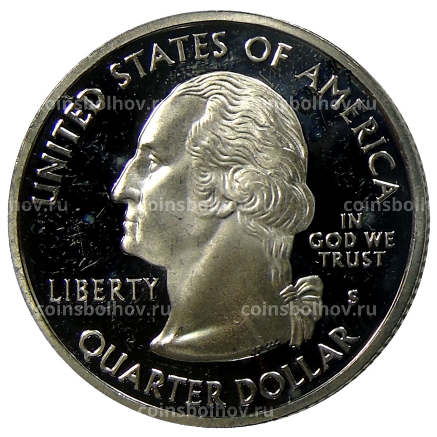 Монета 1/4 доллара  (25 центов) 2004 года S США  Штаты и территории — Мичиган (вид 2)