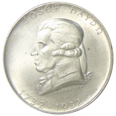 Монета 2 шиллинга 1932 года Австрия «200 лет со дня рождения Йозефа Гайдна» (аверс)