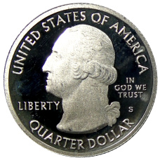 Монета 1/4 доллара (25 центов) 2013 года S США Национальные парки № 16  — Национальный лес Белые горы (реверс)