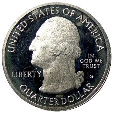 Монета 1/4 доллара (25 центов) 2013 года S США Национальные парки № 16  — Национальный лес Белые горы (реверс)