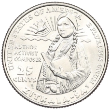 Монета 1/4 доллара (25 центов) 2024 года D США «Американские женщины — Зиткала-Ша» (аверс)