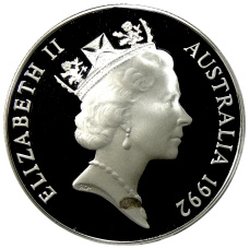 Монета 10 долларов 1992 года Австралия «Северные территории» (реверс)