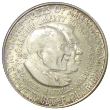 Монета 1/2 доллара (50 центов) 1952 года США «Джордж Вашингтон Карвер и Букер Талиафер Вашингтон» (аверс)