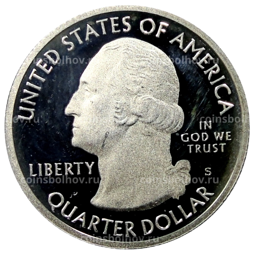 Монета 1/4 доллара (25 центов) 2013 года S США Национальные парки № 18 — Национальный парк Грейт-Бейсин (вид 2)