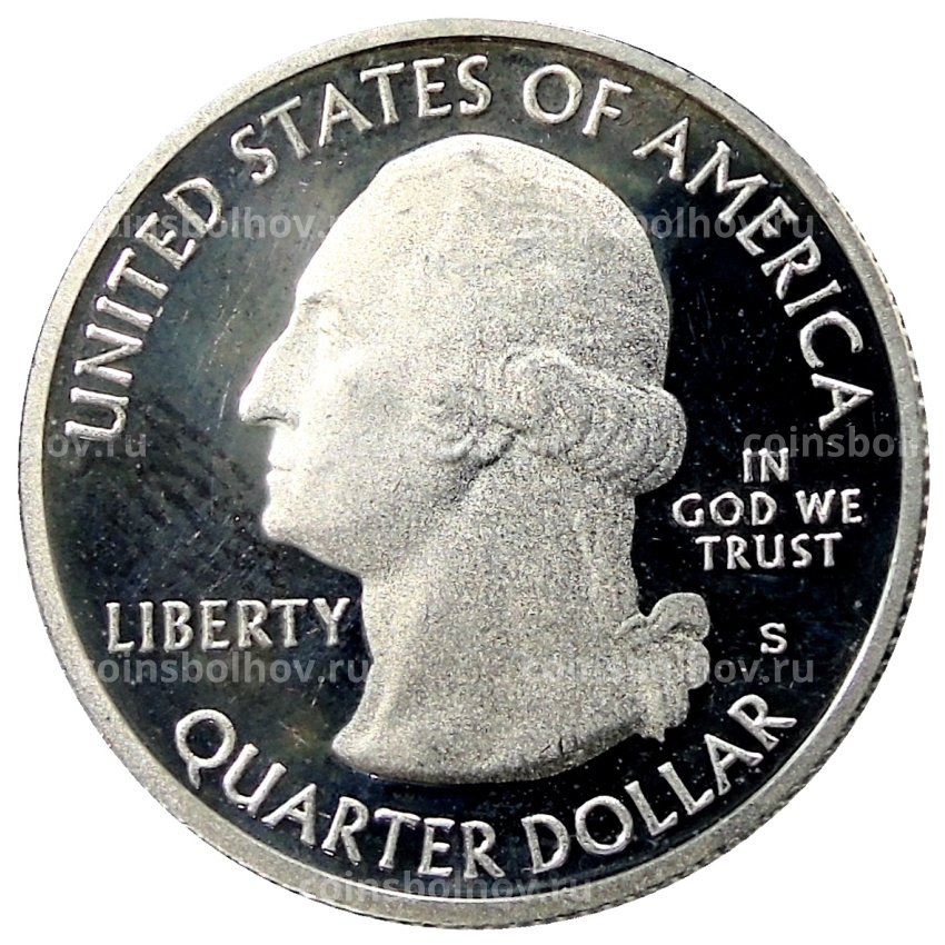 Монета 1/4 доллара (25 центов) 2010 года S США Национальные парки № 4 — Национальный парк Гранд-Каньон (вид 2)