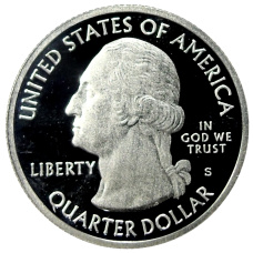 Монета 1/4 доллара (25 центов) 2014 года S США Национальные парки №24 — Национальный парк Грейт-Санд-Дьюнс (реверс)