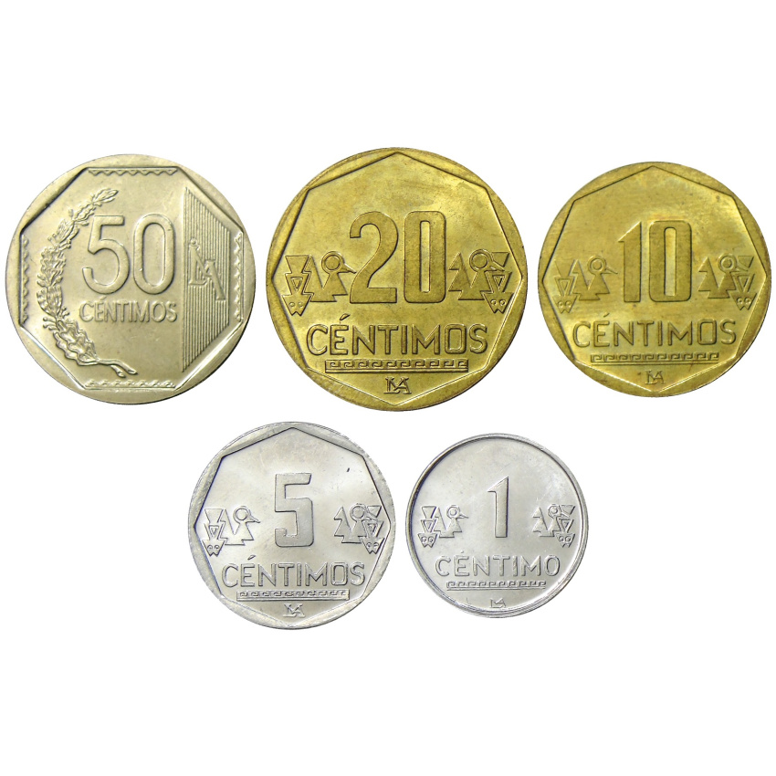 Набор из 6 монет 2010 года Перу