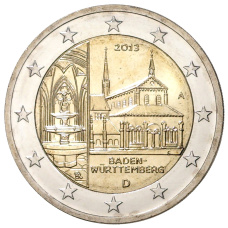 Монета 2 евро 2013 года A Германия «Баден-Вюртемберг — Монастырь Маульбронн» (аверс)