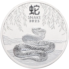 Монета 1 доллар 2025 года Австралия «Китайский гороскоп — Год змеи» (аверс)