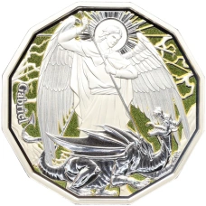 Монета 2 доллара 2024 года Самоа «Архангел Габриил» (аверс)