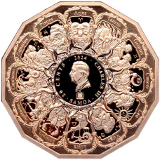 Монета 20 центов 2024 года Самоа «Архангел Задкиил» (реверс)