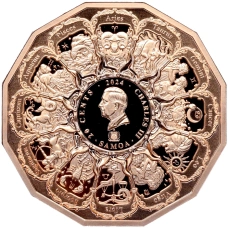 Монета 20 центов 2024 года Самоа «Архангел Задкиил» (реверс)