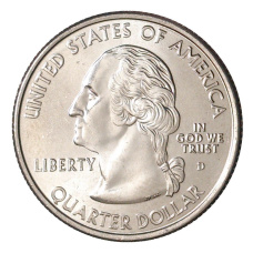 Монета 25 центов (1/4 доллара) 2006 года D США Штаты и территории — Колорадо (реверс)