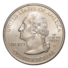 Монета 25 центов (1/4 доллара) 2004 года D США Штаты и территории — Висконсин (реверс)