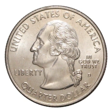 Монета 25 центов (1/4 доллара) 2004 года D США Штаты и территории — Висконсин (реверс)