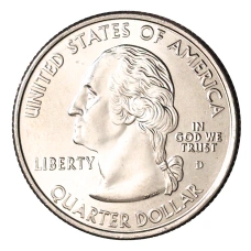 Монета 25 центов (1/4 доллара) 2008 года D США Штаты и территории — Гавайи (реверс)