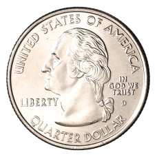 Монета 25 центов (1/4 доллара) 2009 года D США Штаты и территории — Пуэрто-Рико (реверс)