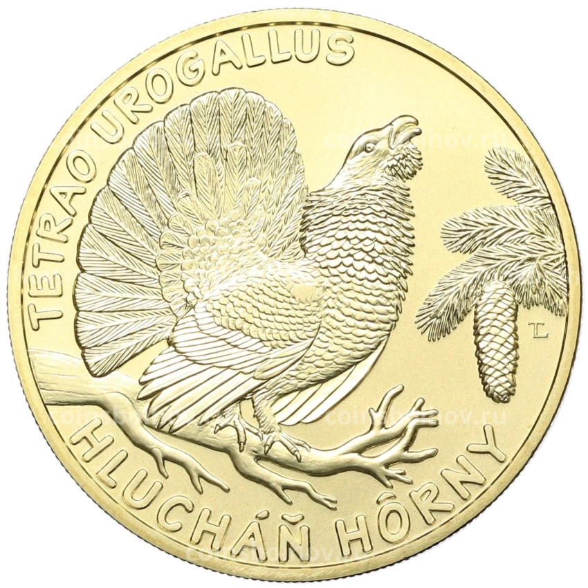 Монета 5 евро 2024 года Словакия «Глухарь»