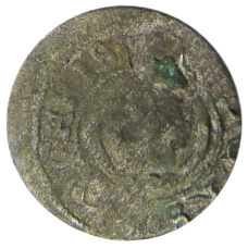 Монета Солид 1634-1654 года Шведская оккупация Риги — королева Кристина (аверс)