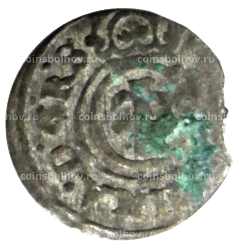 Монета Солид 1634-1654 года Шведская оккупация Риги — королева Кристина