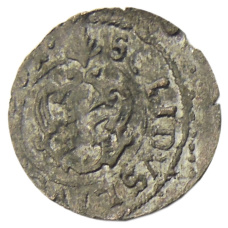 Монета Солид 1634-1654 года Шведская оккупация Риги — королева Кристина (реверс)