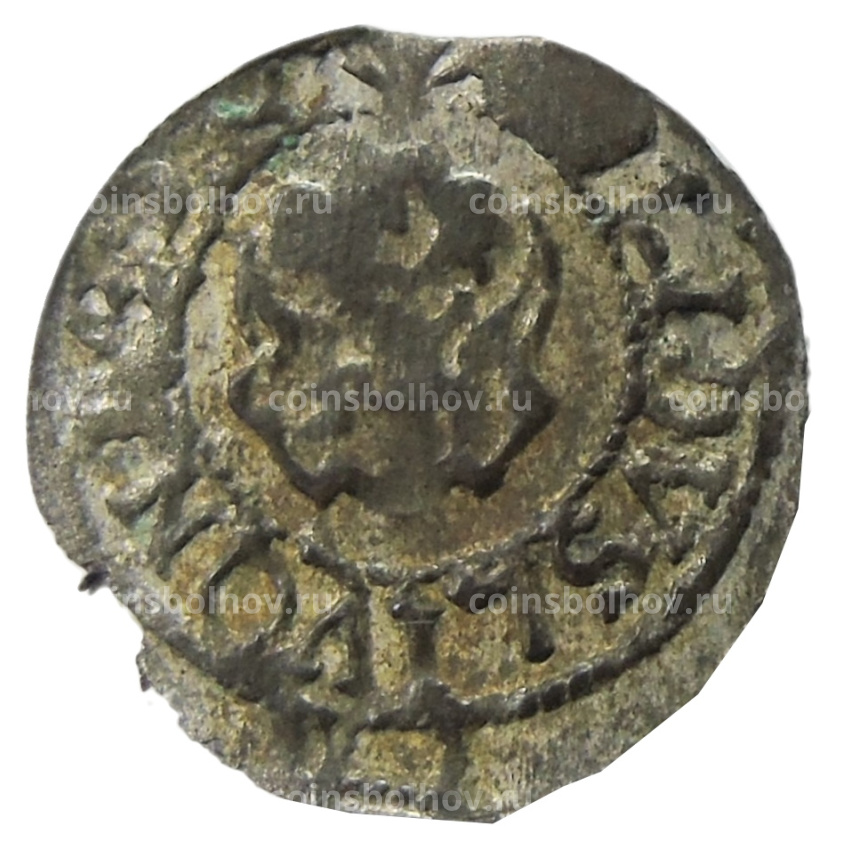 Монета Солид 1634-1654 года Шведская оккупация Риги — королева Кристина (вид 2)