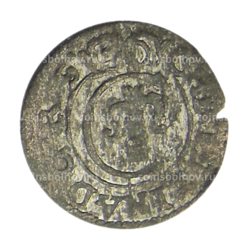 Монета Солид 1634-1654 года Шведская оккупация Риги — Королева Кристина