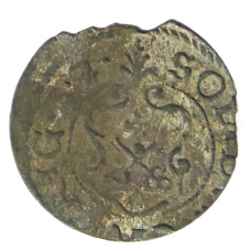 Монета Солид 1634-1654 года Шведская оккупация Риги — Королева Кристина (реверс)