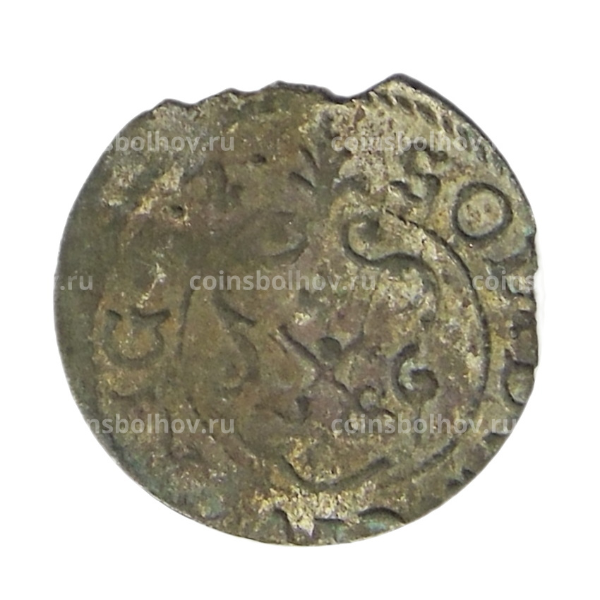 Монета Солид 1634-1654 года Шведская оккупация Риги — Королева Кристина (вид 2)