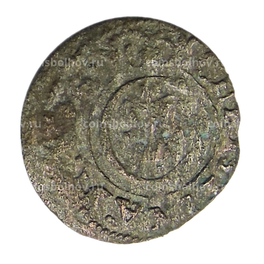 Монета Солид 1634-1654 года Шведская оккупация Риги — Королева Кристина