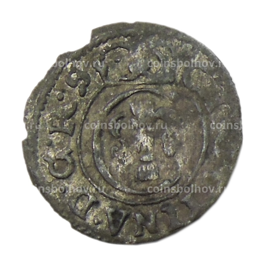 Монета Солид 1634-1654 года Шведская оккупация Риги — Королева Кристина