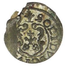 Монета Солид 1634-1654 года Шведская оккупация Риги — Королева Кристина (реверс)