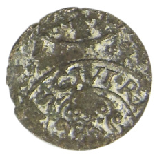 Монета Солид 1634-1654 года Шведская оккупация Риги — Королева Кристина (реверс)