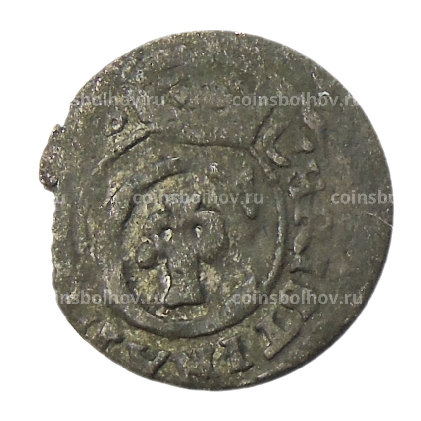 Монета Солид 1634-1654 года Шведская оккупация Риги — Королева Кристина