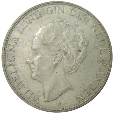 Монета 2 1/2  гульдена 1930 года Нидерланды (реверс)