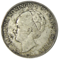 Монета 2 1/2  гульдена 1930 года Нидерланды (реверс)