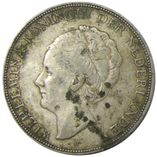 Монета 2 1/2  гульдена 1931 года Нидерланды (реверс)