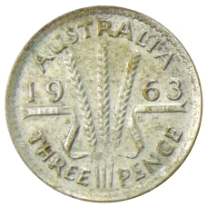 Монета 3 пенса 1963 года Австралия (аверс)