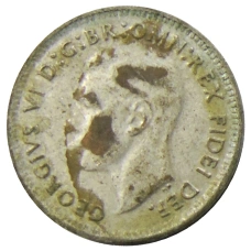 Монета 3 пенса 1950 года Австралия (реверс)