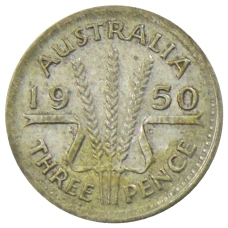 Монета 3 пенса 1950 года Австралия (аверс)