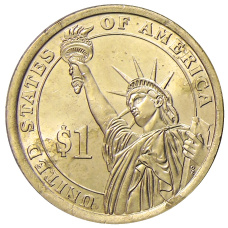 Монета 1 доллар 2015 года P Линдон Джонсон 36-й президент США (реверс)