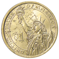 Монета 1 доллар 2015 года P Линдон Джонсон 36-й президент США (реверс)