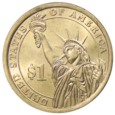 Монета 1 доллар 2015 года P Линдон Джонсон 36-й президент США (реверс)