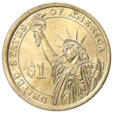 Монета 1 доллар 2015 года P Линдон Джонсон 36-й президент США (реверс)