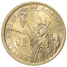 Монета 1 доллар 2015 года P Линдон Джонсон 36-й президент США (реверс)