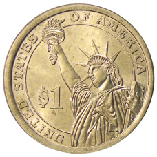 Монета 1 доллар 2015 года P Линдон Джонсон 36-й президент США (реверс)