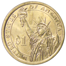 Монета 1 доллар 2015 года P Линдон Джонсон 36-й президент США (реверс)