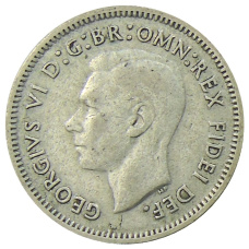 Монета 6 пенсов 1951 года Австралия (реверс)