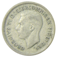 Монета 6 пенсов 1951 года Австралия (реверс)