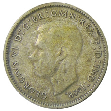 Монета 6 пенсов 1946 года Австралия (реверс)